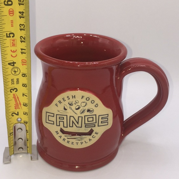 Canoe Fresh Food Marketplace Deneen Pottery 2017 Coffee or Tea Mug Red USA - Picture 9 of 9